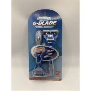 Relia Shave 6 Blade Disposable Razors 2 Pack